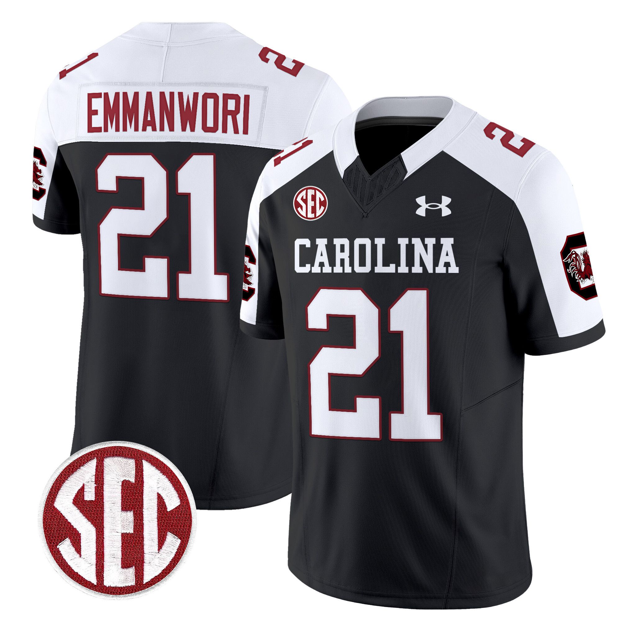 Men South Carolina Gamecocks #21 Emmanwori Black 1980 Throwback Vapor Limited 2024 NCAA Jersey style 1->ncaa teams->NCAA Jersey